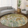 thumbnail image 1 of Addison Rugs Mayfield Premium Machine Washable Transitional Abstract Brown Round Rug, 8' x 8', 1 of 6