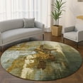 thumbnail image 1 of Addison Rugs Mayfield Premium Machine Washable Transitional Abstract Brown Round Rug, 8' x 8', 1 of 6