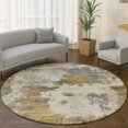 thumbnail image 1 of Addison Rugs Mayfield Premium Machine Washable Transitional Abstract Brown Round Rug, 8' x 8', 1 of 6