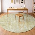 thumbnail image 1 of Addison Rugs Mayfield Premium Machine Washable Transitional Abstract Celery Round Rug, 8' x 8', 1 of 5