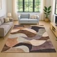 thumbnail image 1 of Addison Rugs Mayfield Premium Machine Washable Transitional Abstract Chocolate Rectangle Rug, 5' x 7'6", 1 of 6