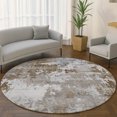 thumbnail image 1 of Addison Rugs Mayfield Premium Machine Washable Transitional Abstract Chocolate Round Rug, 8' x 8', 1 of 6