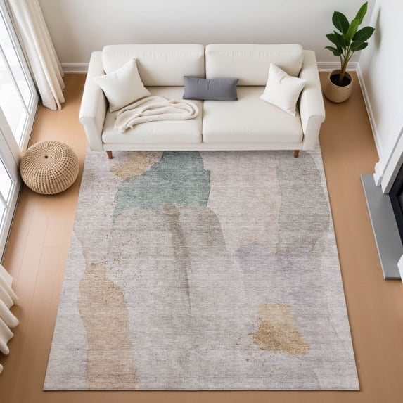 Addison Rugs Mayfield Premium Machine Washable Transitional Abstract Copper Rectangle Rug, 2'6" x 3'10"