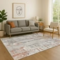 thumbnail image 1 of Addison Rugs Mayfield Premium Machine Washable Transitional Abstract Copper Rectangle Rug, 9' X 12' Machine Washable Transitional Abstract Copper Oversized Sherpa Throw Blanket, 1 of 6