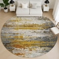 thumbnail image 1 of Addison Rugs Mayfield Premium Machine Washable Transitional Abstract Copper Round Rug, 8' x 8', 1 of 6