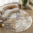 thumbnail image 1 of Addison Rugs Mayfield Premium Machine Washable Transitional Abstract Copper Round Rug, 8' x 8', 1 of 8