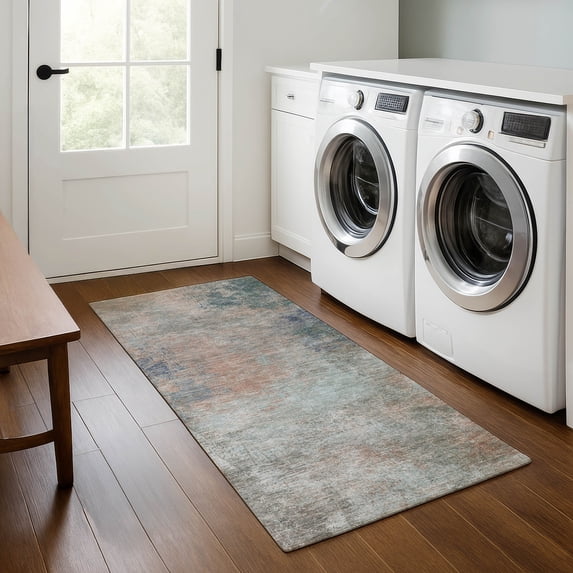 Addison Rugs Mayfield Premium Machine Washable Transitional Abstract Copper Runner Rug, 2'3" x 7'6"