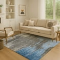 thumbnail image 1 of Addison Rugs Mayfield Premium Machine Washable Transitional Abstract Denim Rectangle Rug, 2'6" x 3'10", 1 of 7