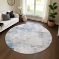 thumbnail image 1 of Addison Rugs Mayfield Premium Machine Washable Transitional Abstract Denim Round Rug, 8' x 8', 1 of 6