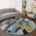 thumbnail image 1 of Addison Rugs Mayfield Premium Machine Washable Transitional Abstract Denim Round Rug, 8' x 8', 1 of 6