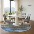 thumbnail image 1 of Addison Rugs Mayfield Premium Machine Washable Transitional Abstract Denim Round Rug, 8' x 8', 1 of 6