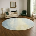 thumbnail image 1 of Addison Rugs Mayfield Premium Machine Washable Transitional Abstract Denim Round Rug, 8' x 8', 1 of 6