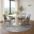 thumbnail image 1 of Addison Rugs Mayfield Premium Machine Washable Transitional Abstract Denim Round Rug, 8' x 8', 1 of 6