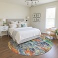 thumbnail image 1 of Addison Rugs Mayfield Premium Machine Washable Transitional Abstract Denim Round Rug, 8' x 8', 1 of 5