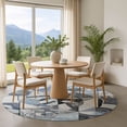 thumbnail image 1 of Addison Rugs Mayfield Premium Machine Washable Transitional Abstract Denim Round Rug, 8' x 8', 1 of 6