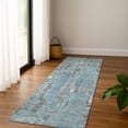 thumbnail image 1 of Addison Rugs Mayfield Premium Machine Washable Transitional Abstract Denim Runner Rug, 2'3" x 7'6", 1 of 6