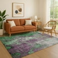 thumbnail image 1 of Addison Rugs Mayfield Premium Machine Washable Transitional Abstract Emerald Rectangle Rug, 9' x 12', 1 of 7
