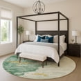 thumbnail image 1 of Addison Rugs Mayfield Premium Machine Washable Transitional Abstract Emerald Round Rug, 8' x 8', 1 of 6