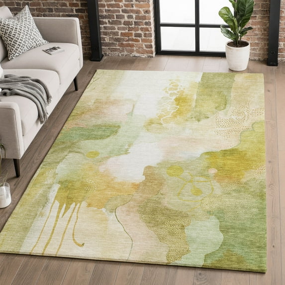 Addison Rugs Mayfield Premium Machine Washable Transitional Abstract Fern Rectangle Rug, 10' x 14'