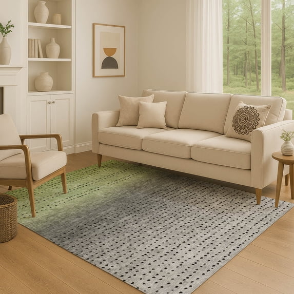 Addison Rugs Mayfield Premium Machine Washable Transitional Abstract Fern Rectangle Rug, 2'6" x 3'10"