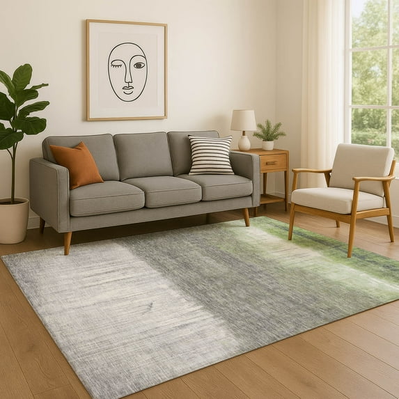 Addison Rugs Mayfield Premium Machine Washable Transitional Abstract Fern Rectangle Rug, 3' x 5'