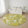 thumbnail image 1 of Addison Rugs Mayfield Premium Machine Washable Transitional Abstract Fern Round Rug, 8' x 8', 1 of 6