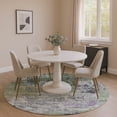 thumbnail image 1 of Addison Rugs Mayfield Premium Machine Washable Transitional Abstract Fern Round Rug, 8' x 8', 1 of 6