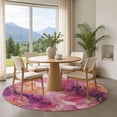 thumbnail image 1 of Addison Rugs Mayfield Premium Machine Washable Transitional Abstract Garnet Round Rug, 8' x 8', 1 of 6