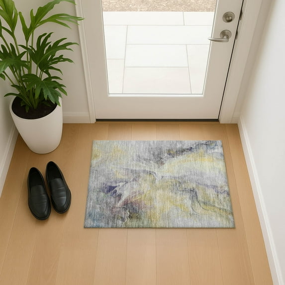 Addison Rugs Mayfield Premium Machine Washable Transitional Abstract Gold Rectangle Rug, 1'8" X 2'6" Machine Washable Transitional Abstract Gold Oversized Sherpa Throw Blanket
