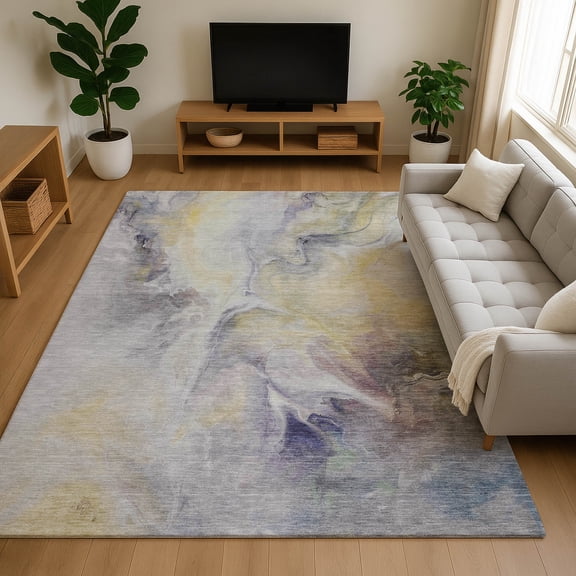 Addison Rugs Mayfield Premium Machine Washable Transitional Abstract Gold Rectangle Rug, 10' X 14' Machine Washable Transitional Abstract Gold Oversized Sherpa Throw Blanket