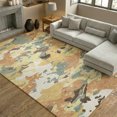 thumbnail image 1 of Addison Rugs Mayfield Premium Machine Washable Transitional Abstract Gold Rectangle Rug, 3' x 5', 1 of 8
