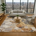 thumbnail image 1 of Addison Rugs Mayfield Premium Machine Washable Transitional Abstract Gold Rectangle Rug, 9' x 12', 1 of 7