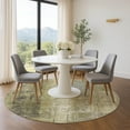 thumbnail image 1 of Addison Rugs Mayfield Premium Machine Washable Transitional Abstract Gold Round Rug, 8' x 8', 1 of 6