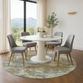 thumbnail image 1 of Addison Rugs Mayfield Premium Machine Washable Transitional Abstract Gold Round Rug, 8' x 8', 1 of 6