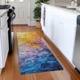 thumbnail image 1 of Addison Rugs Mayfield Premium Machine Washable Transitional Abstract Gold Runner Rug, 2'3" x 7'6", 1 of 6