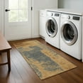 thumbnail image 1 of Addison Rugs Mayfield Premium Machine Washable Transitional Abstract Gold Runner Rug, 2'3" x 7'6", 1 of 6