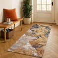thumbnail image 1 of Addison Rugs Mayfield Premium Machine Washable Transitional Abstract Gold Runner Rug, 2'3" x 7'6", 1 of 6