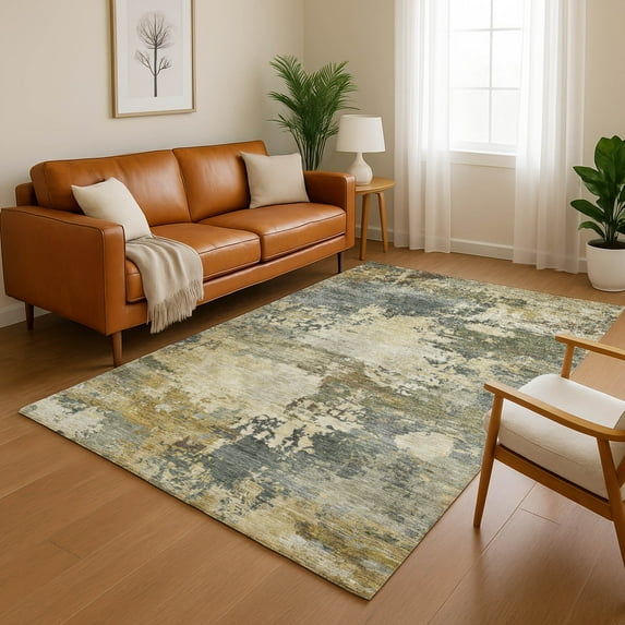 Addison Rugs Mayfield Premium Machine Washable Transitional Abstract Gray Rectangle Rug, 10' x 14'