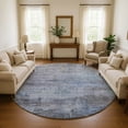 thumbnail image 1 of Addison Rugs Mayfield Premium Machine Washable Transitional Abstract Gray Round Rug, 8' x 8', 1 of 6