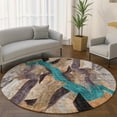 thumbnail image 1 of Addison Rugs Mayfield Premium Machine Washable Transitional Abstract Gray Round Rug, 8' x 8', 1 of 6
