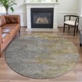 thumbnail image 1 of Addison Rugs Mayfield Premium Machine Washable Transitional Abstract Gray Round Rug, 8' x 8', 1 of 5