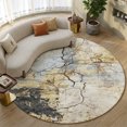 thumbnail image 1 of Addison Rugs Mayfield Premium Machine Washable Transitional Abstract Gray Round Rug, 8' x 8', 1 of 8