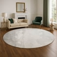 thumbnail image 1 of Addison Rugs Mayfield Premium Machine Washable Transitional Abstract Gray Round Rug, 8' x 8', 1 of 6