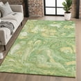 thumbnail image 1 of Addison Rugs Mayfield Premium Machine Washable Transitional Abstract Green Rectangle Rug, 3' X 5' Machine Washable Transitional Abstract Green Oversized Sherpa Throw Blanket, 1 of 6