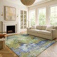 thumbnail image 1 of Addison Rugs Mayfield Premium Machine Washable Transitional Abstract Green Rectangle Rug, 3' x 5', 1 of 6