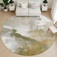thumbnail image 1 of Addison Rugs Mayfield Premium Machine Washable Transitional Abstract Green Round Rug, 8' x 8', 1 of 6
