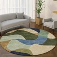 thumbnail image 1 of Addison Rugs Mayfield Premium Machine Washable Transitional Abstract Green Round Rug, 8' x 8', 1 of 6