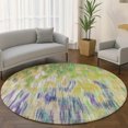 thumbnail image 1 of Addison Rugs Mayfield Premium Machine Washable Transitional Abstract Green Round Rug, 8' x 8', 1 of 6