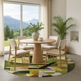 thumbnail image 1 of Addison Rugs Mayfield Premium Machine Washable Transitional Abstract Green Round Rug, 8' x 8', 1 of 6