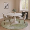 thumbnail image 1 of Addison Rugs Mayfield Premium Machine Washable Transitional Abstract Green Round Rug, 8' x 8', 1 of 6
